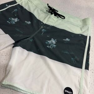 Oakley Mint and Black Swim Shorts